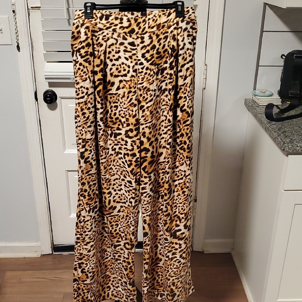 INC International Concepts Brown Tan Wide Leg Jumpsuit